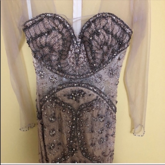 Terani couture purple mermaid prom dress size 4 - Picture 6 of 8